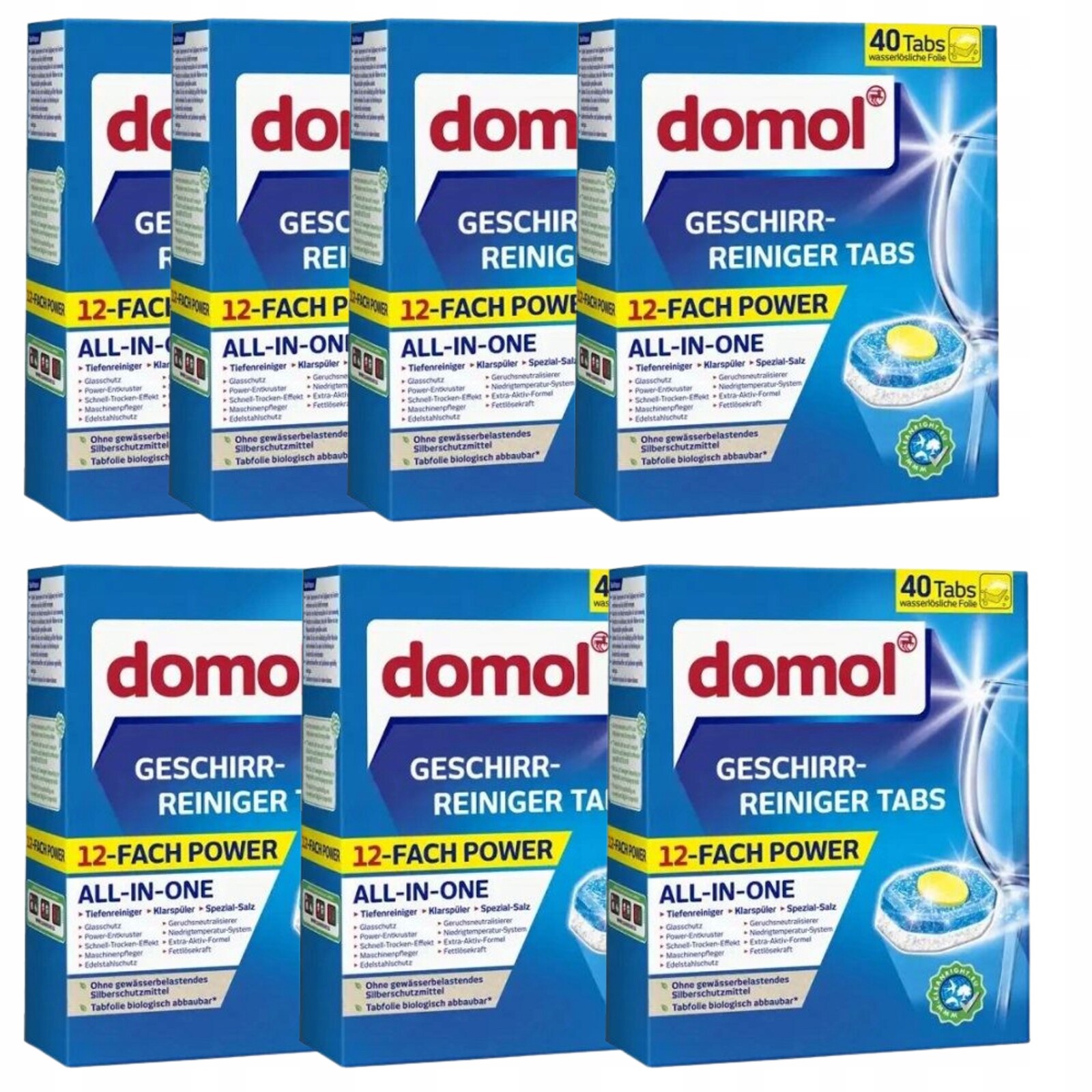 Domol 12-fach Power 7x40 ks tablety do myčky All in One německé