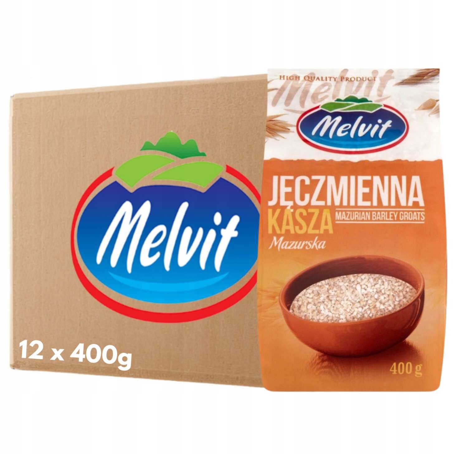 Melvit Mazurská ječná kaše 400 g x 12 kusů