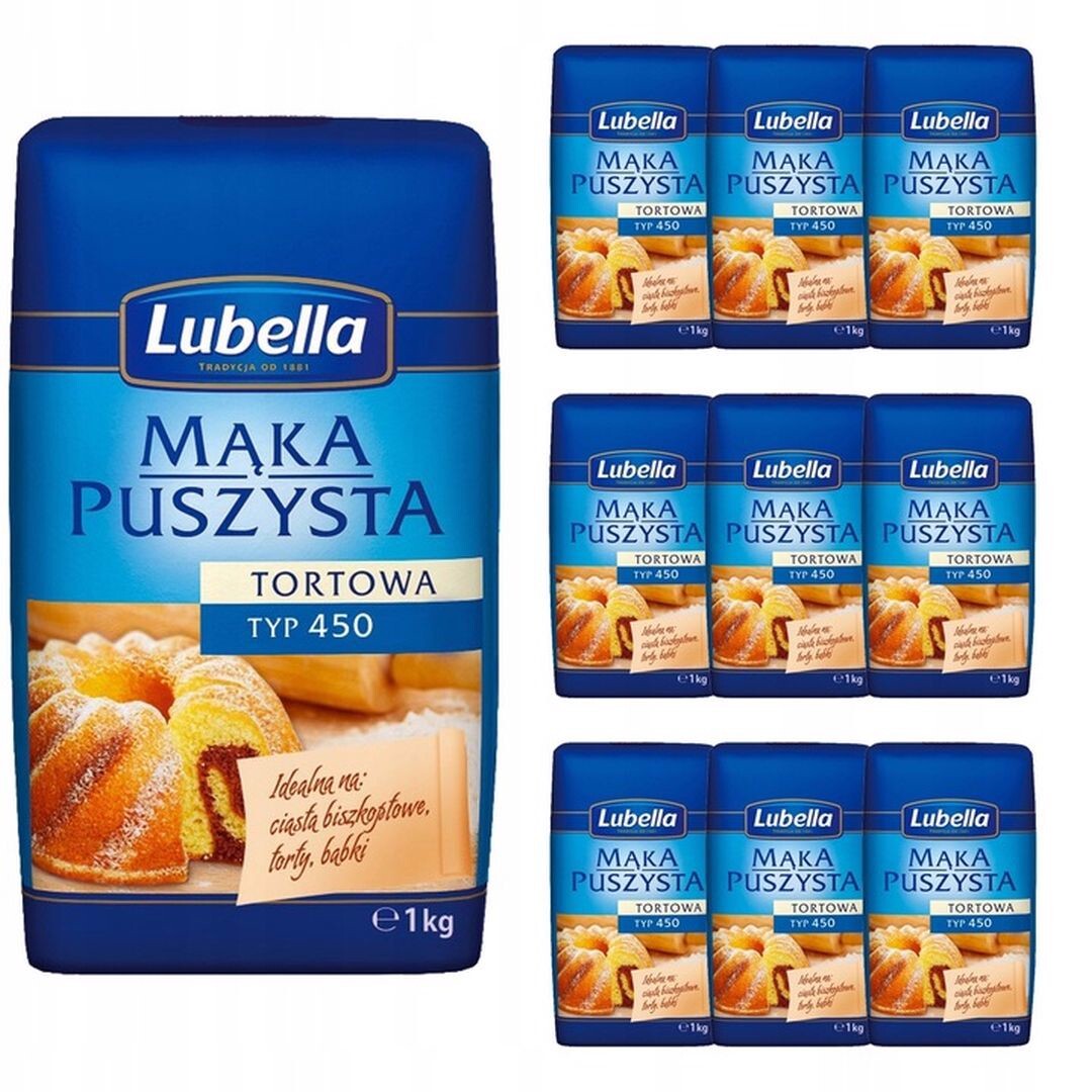 Lubella Dortová nadýchaná mouka typ 450 1 kg x10 kusů
