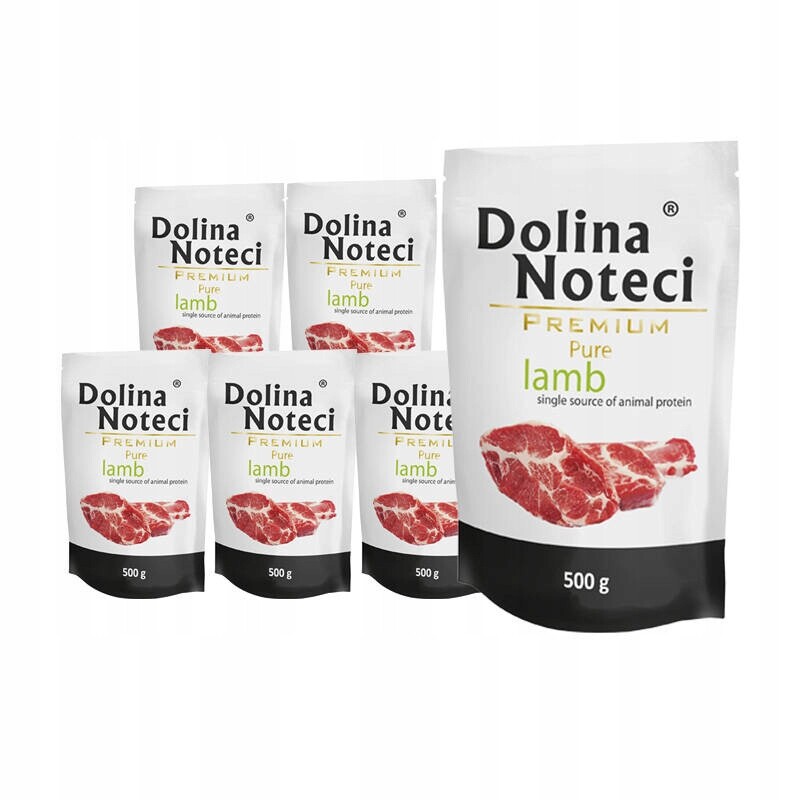 Krmivo pro alergické psy Dolina Noteci Premium Pure jehněčí maso 10 x 500 g