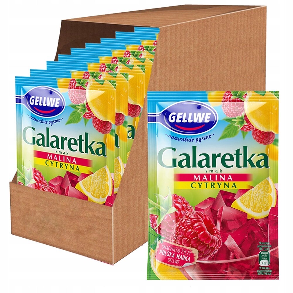 Gellwe Želé s příchutí citron-malina 72 g x 20 kusů