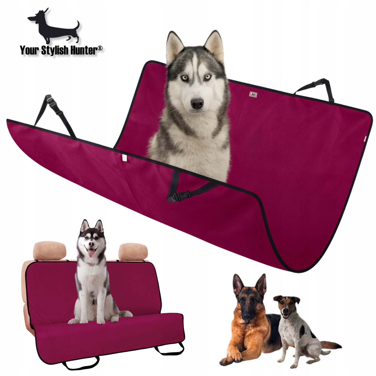 Podložka pro psa do auta, potah na sedadlo a zavazadlový prostor 133 cm×148 cm