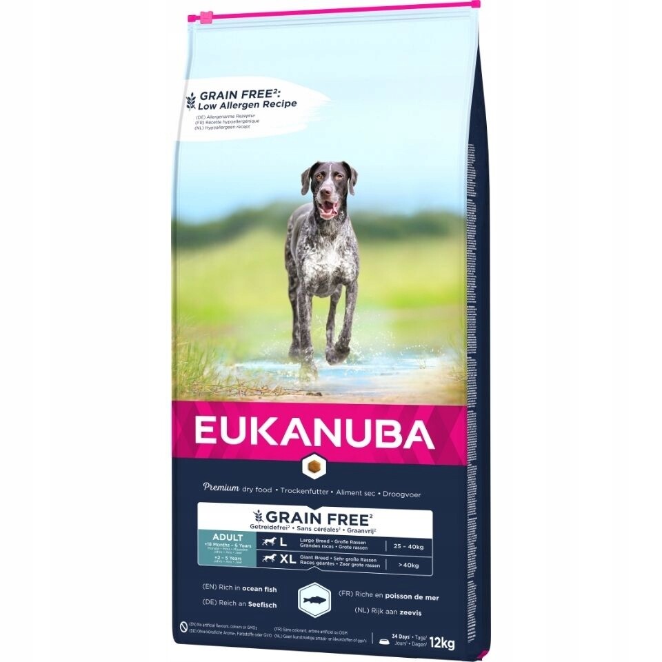 Eukanuba Grain Free Large krmivo pro dospělé psy velkých plemen 12 kg