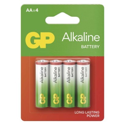 Alkalická baterie GP Alkaline AA (LR6), 4 ks