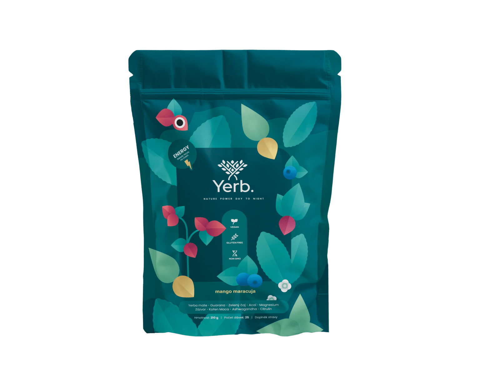 YERB Přírodní Energetický Nápoj Mango Maracuja 200 g