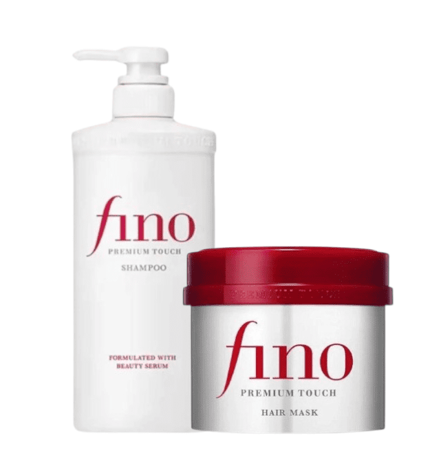 SHISEIDO prémiová regenerační maska na vlasy 230g a Shiseido Fino Premium Touch Shampoo 550ml