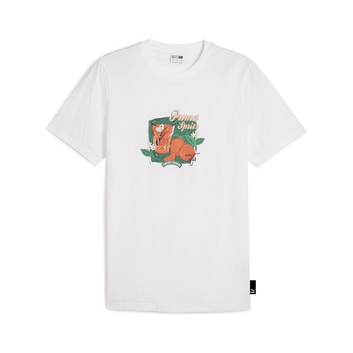 Puma  Graphics Spritz Tee  Bílá