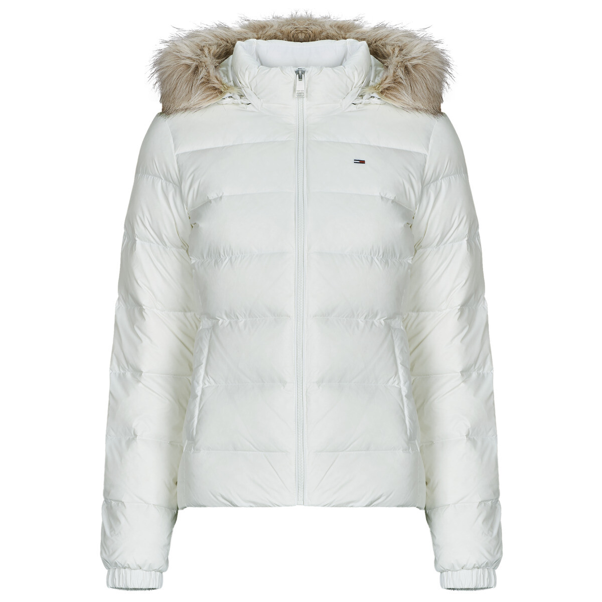 Tommy Jeans  TJW BASIC HOODED DOWN JACKET EXT  Bílá