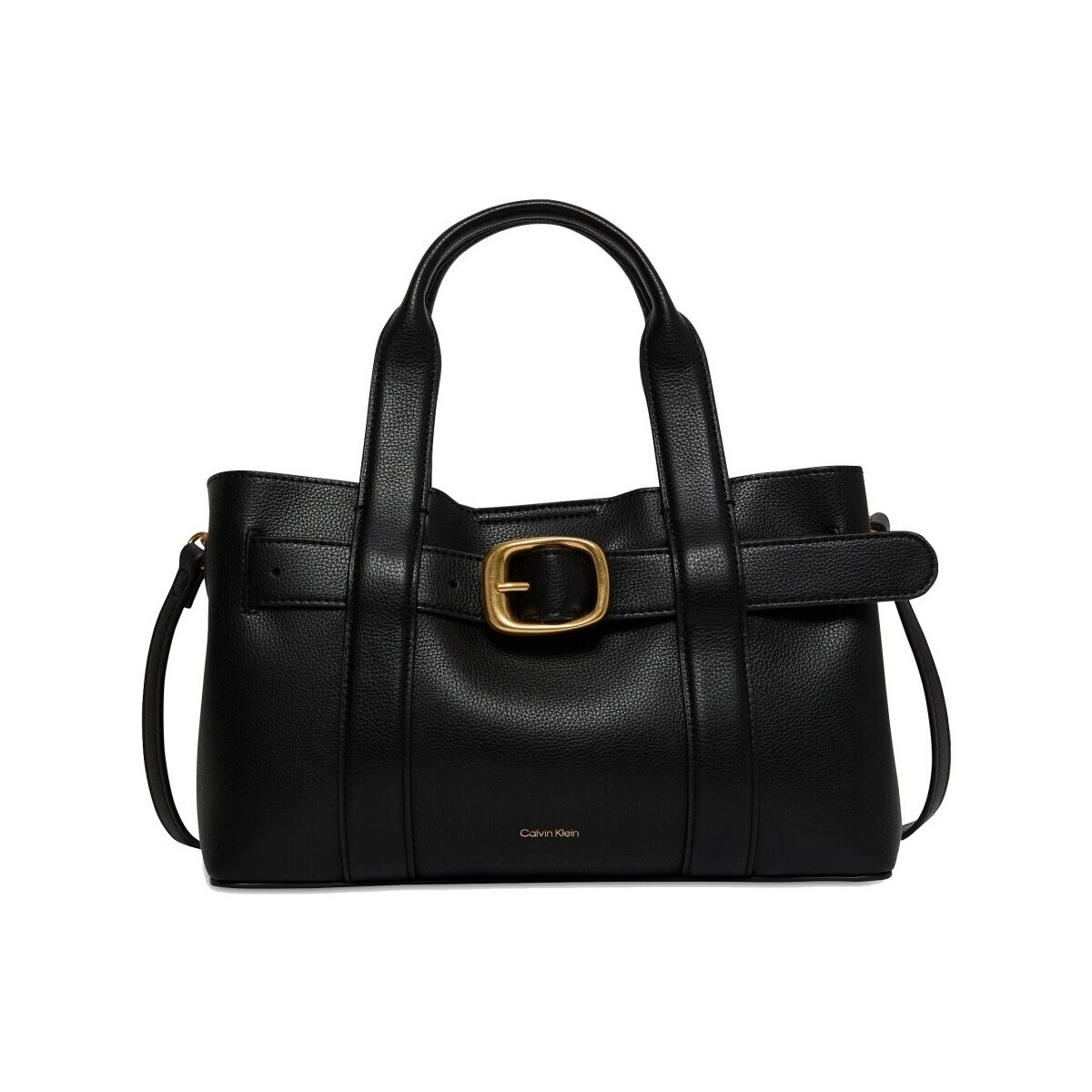 Calvin Klein Jeans  BUCKLE MINI TOTE WITH ST  Černá