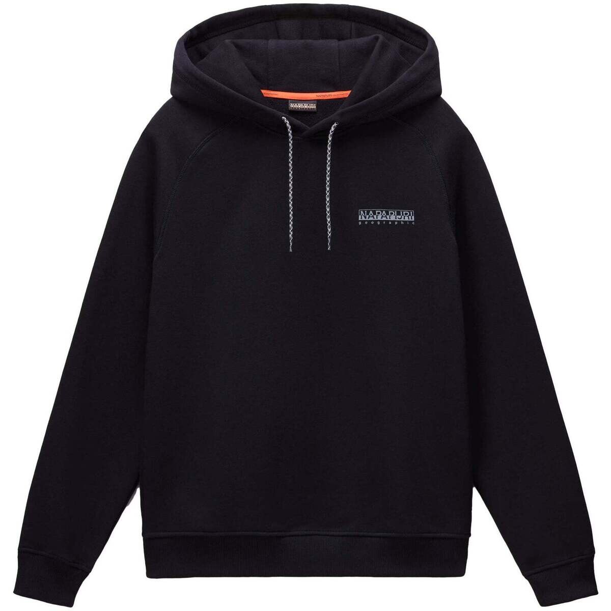 Napapijri  Back Graphic Hoodie Black  Černá