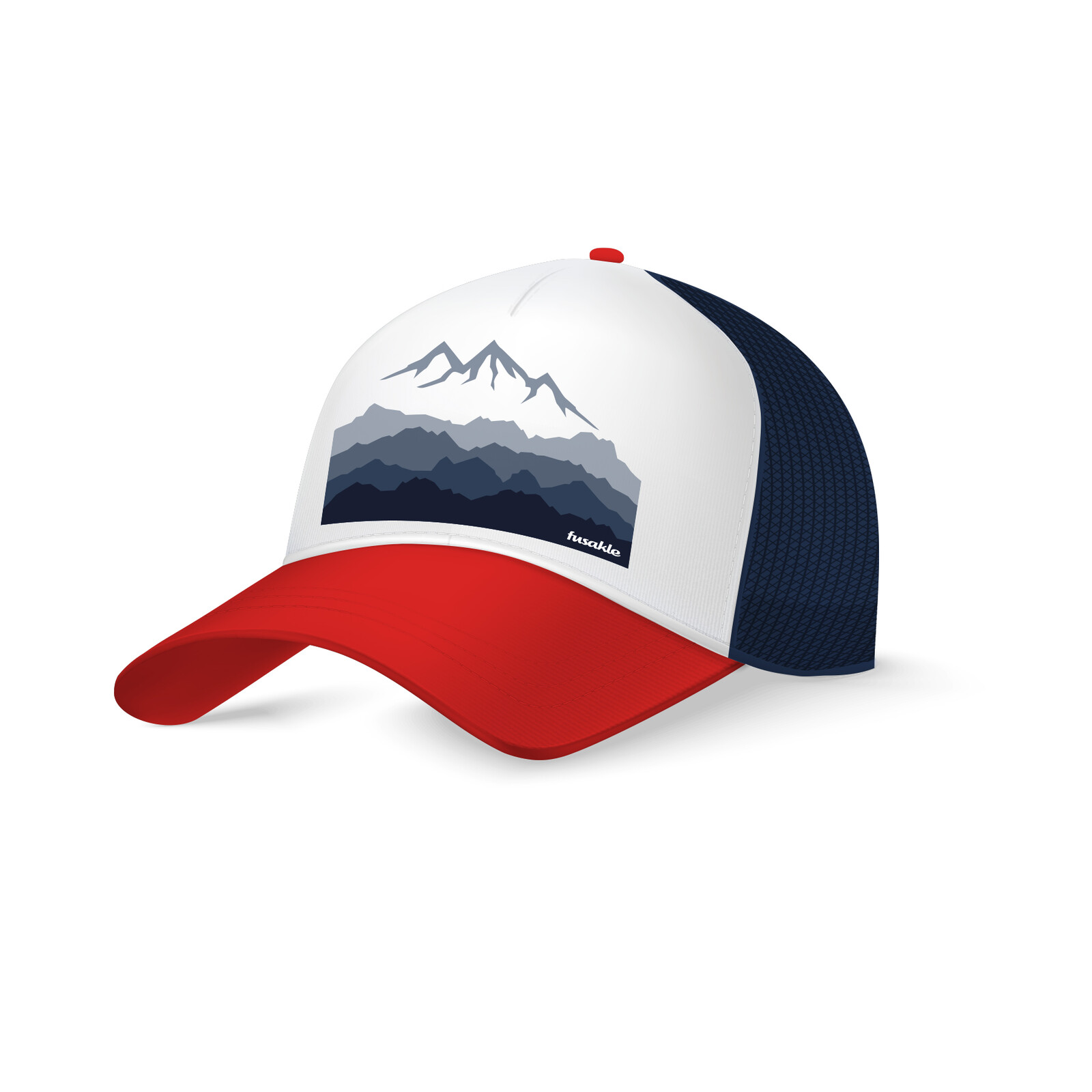 Kšiltovka Kriváň bíla, červený kšilt