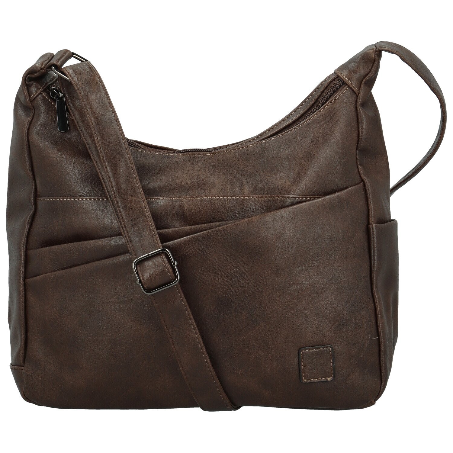 Stylová dámská koženková crossbody kabelka Gianni, coffee