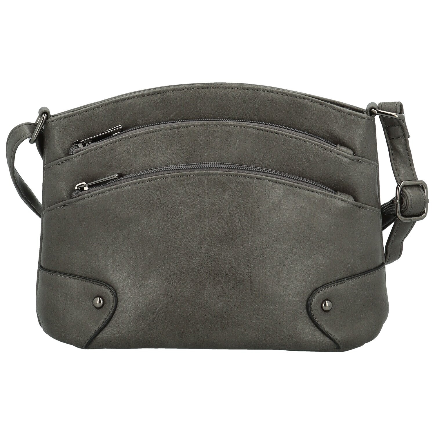 Stylová dámská koženková crossbody kabelka Giada, šedá