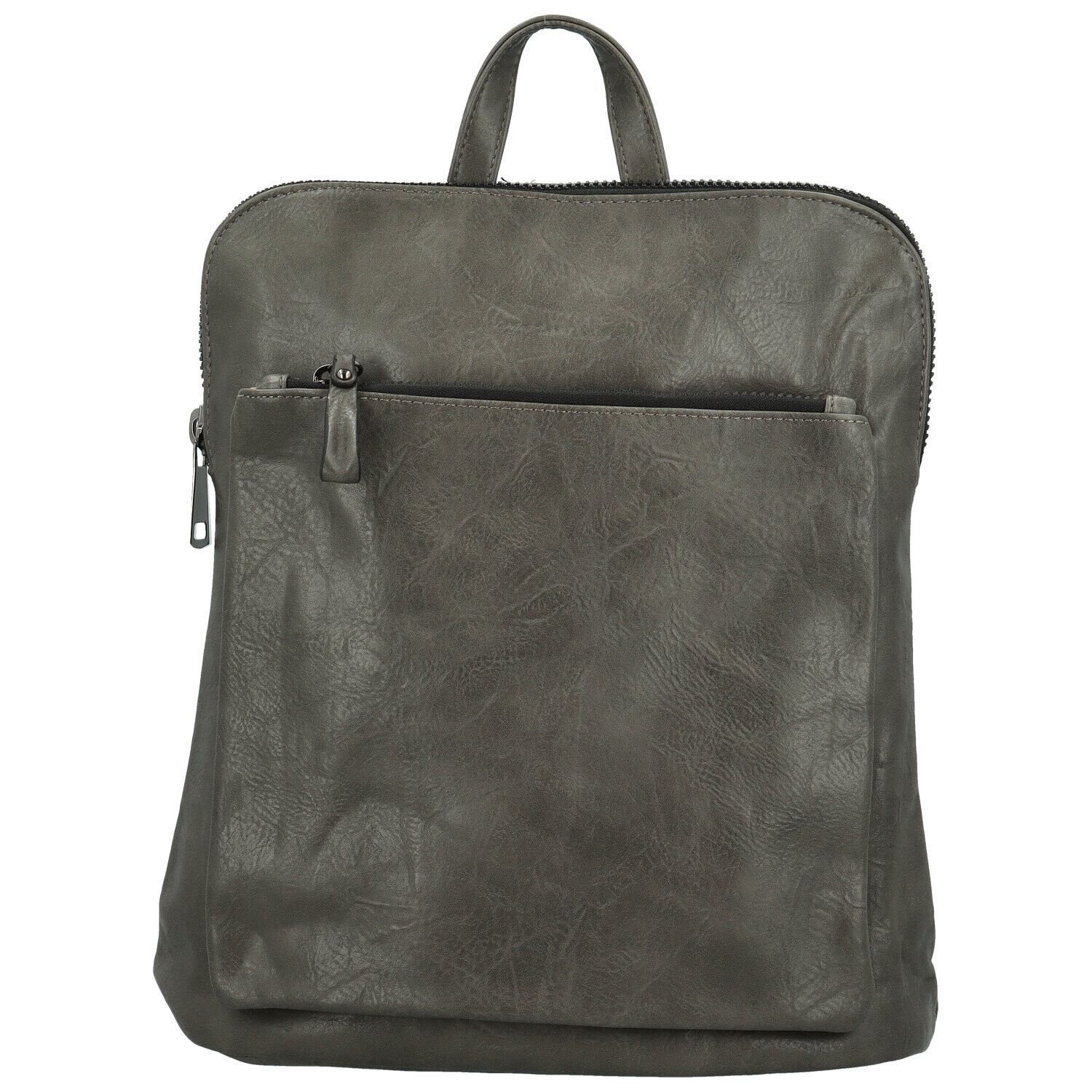 Stylový dámský koženkový kabelko-batoh Doan, šedý