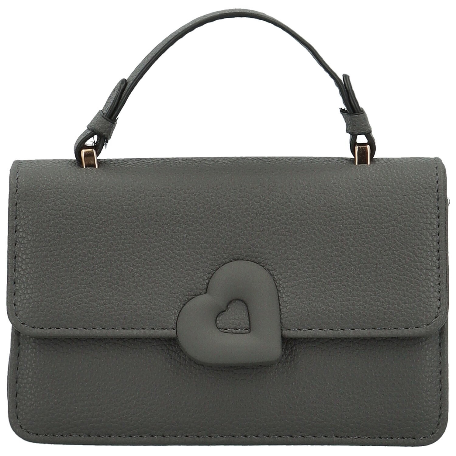 Módní dámská koženková kabelka do ruky Derin, tmavě šedá