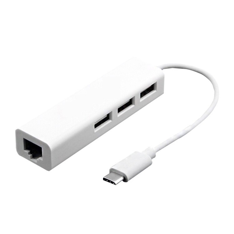 USB-C adaptér/hub 4v1 - Bílá