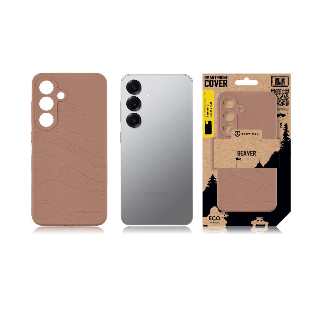 Zadní kryt Tactical Beaver pro Samsung Galaxy S25, mocha mouse