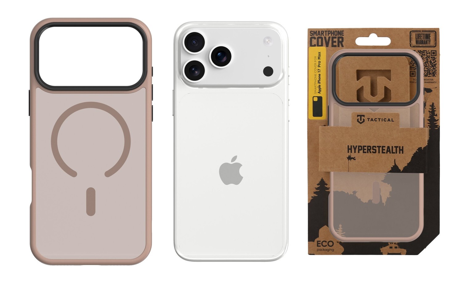 Zadní kryt Tactical MagForce Hyperstealth pro Apple iPhone 17 Pro Max, mocha mousse