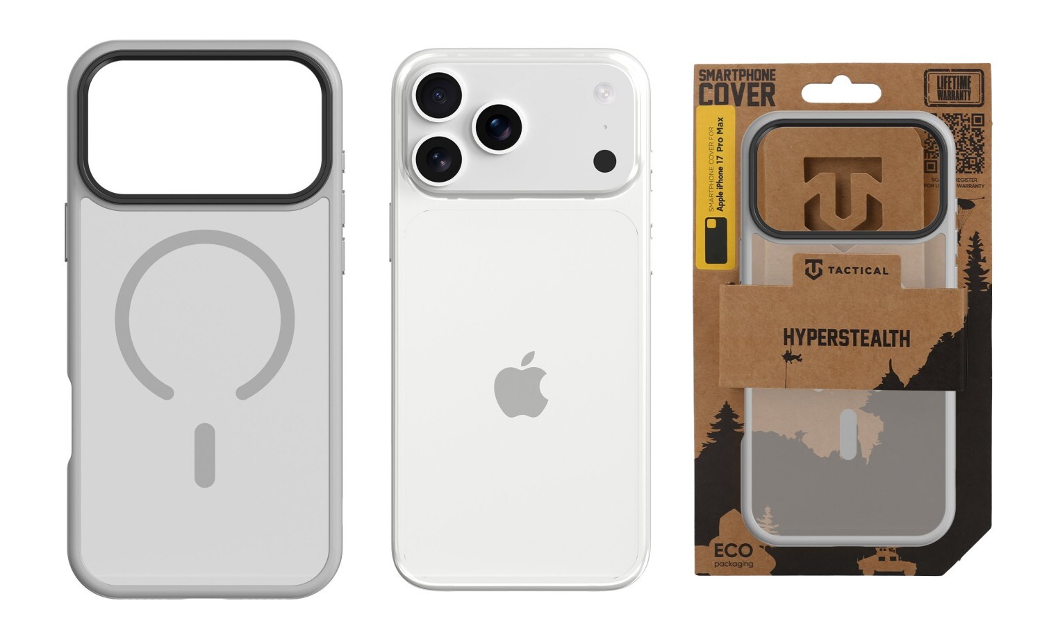 Zadní kryt Tactical MagForce Hyperstealth pro Apple iPhone 17 Pro Max, light grey