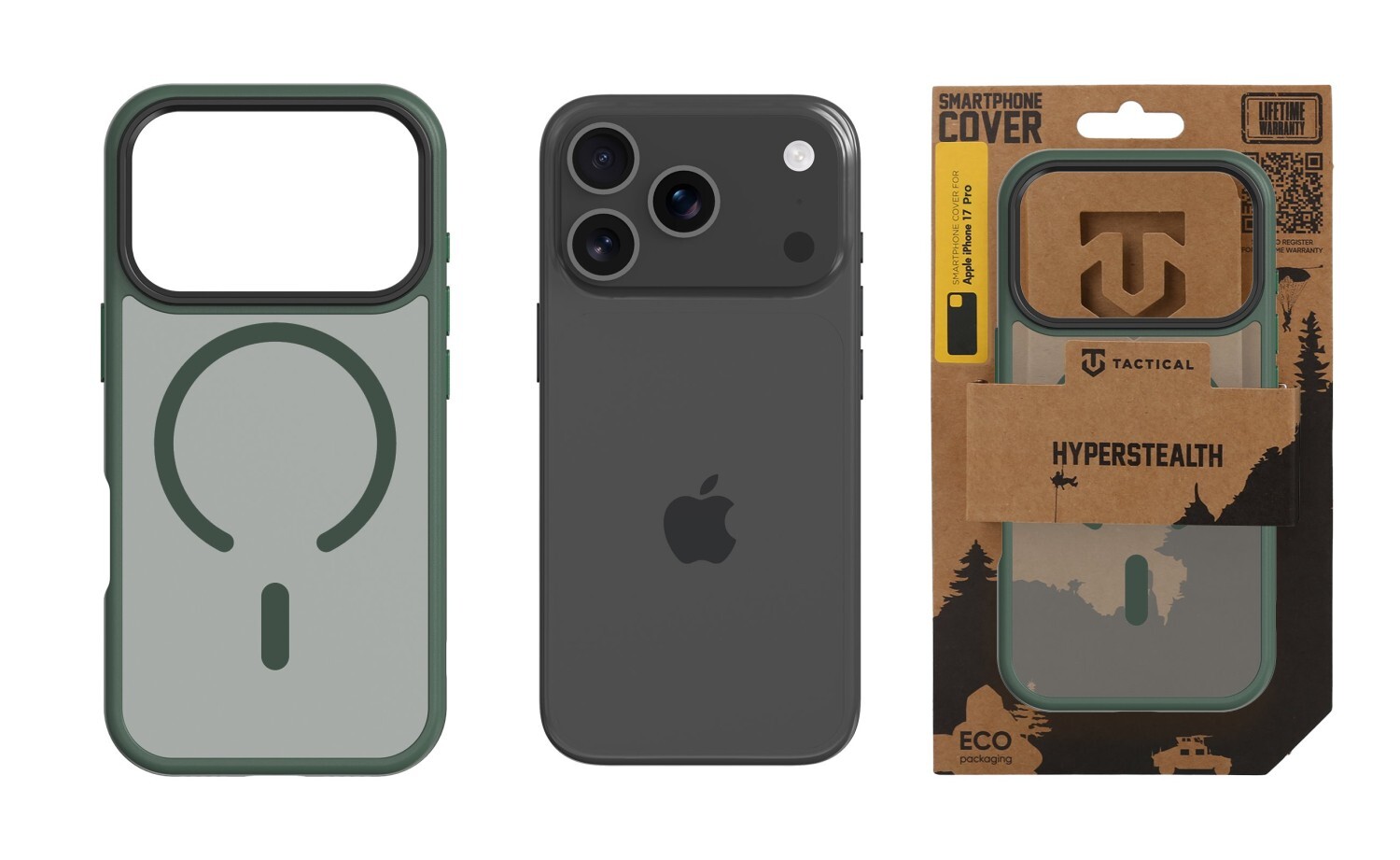 Zadní kryt Tactical MagForce Hyperstealth pro Apple iPhone 17 Pro, forest green