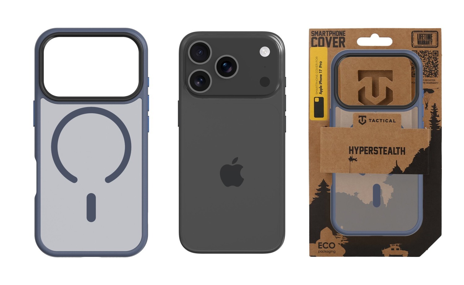 Zadní kryt Tactical MagForce Hyperstealth pro Apple iPhone 17 Pro, deep blue