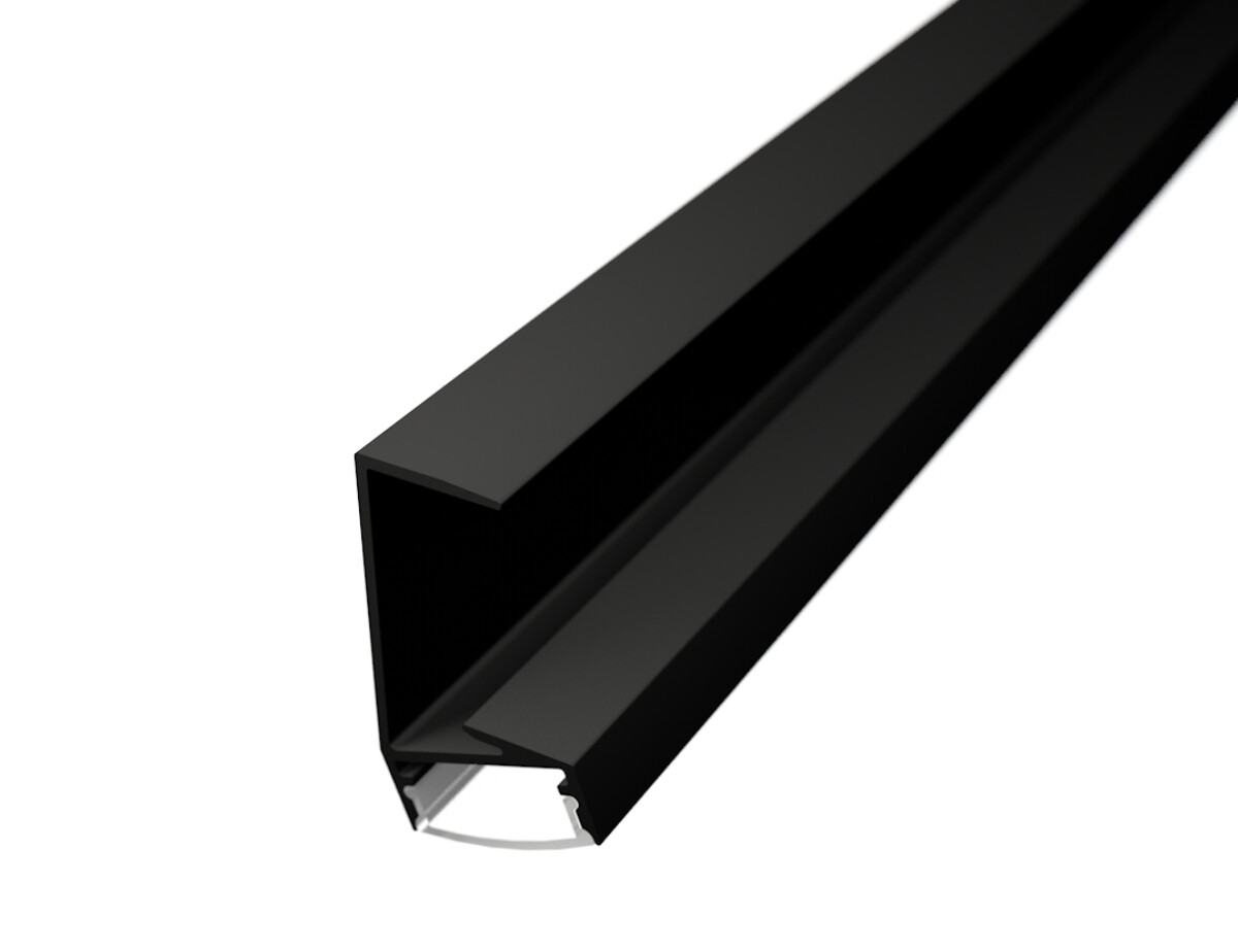 LED Solution Nábytkový profil pro LED pásky NAB1 černý Vyberte variantu a délku: Profil bez difuzoru 2m LP702B