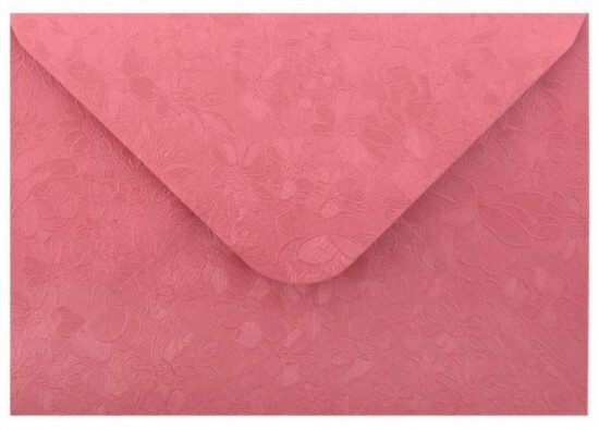 Paper Design Obálka C6 metalická s ražbou - červená - 190484