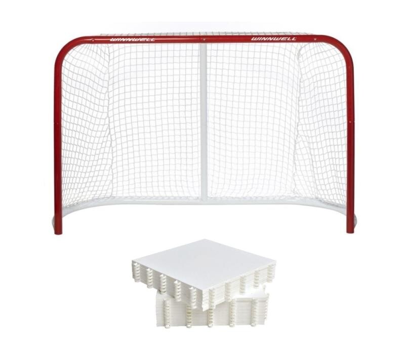 Winnwell 72 Heavy Duty hokejová branka + Hockey Revolution Hockey Tiles puzzle (18 ks)