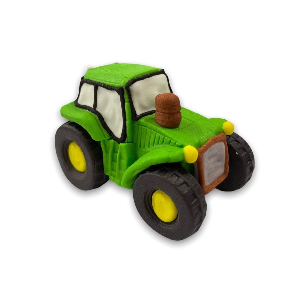 Cukrová dekorace – zelený traktor - K-Decor