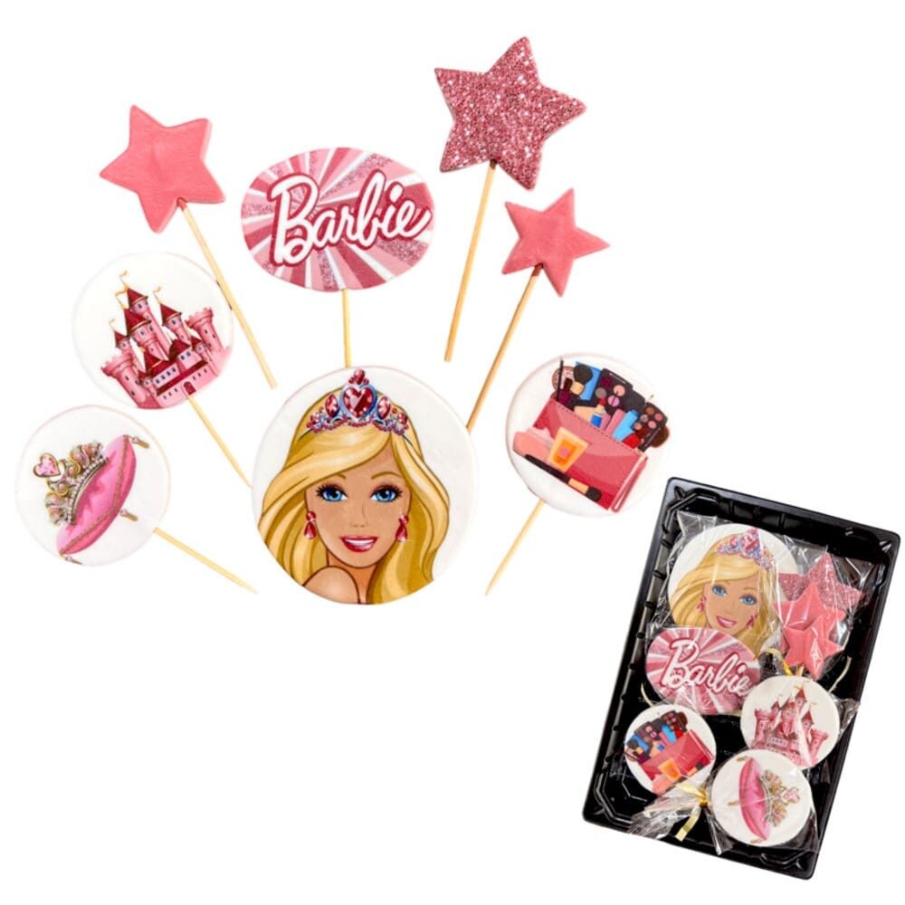 Cukrové dekorace Barbie – sada zápichů - K-Decor