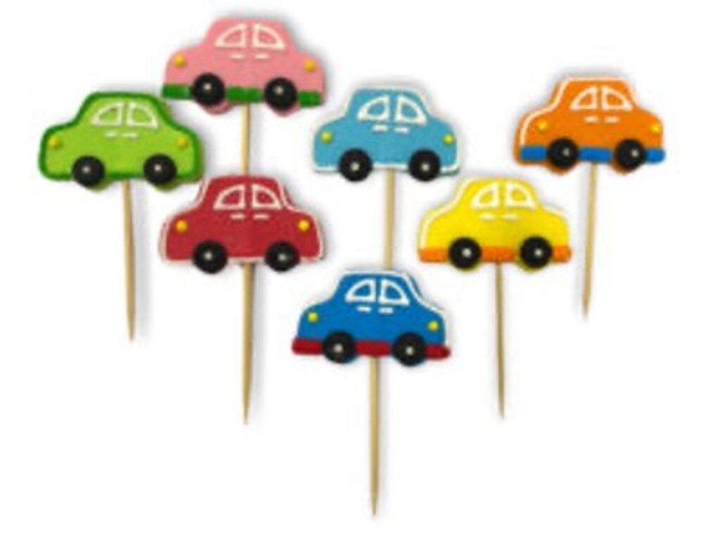 Cukrová autíčka na zapíchnutí - K-Decor