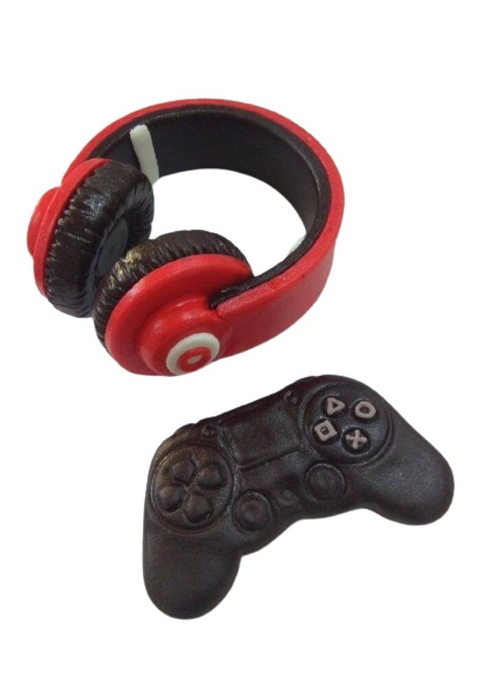 Cukrová sada na dort – joystick a sluchátka - K-Decor