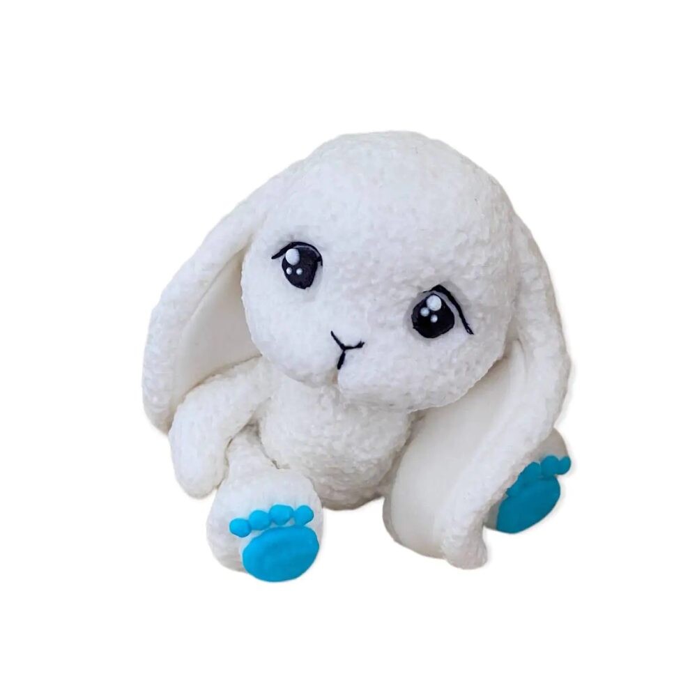 Zajíček modrý – cukrová dekorace 8 cm - K-Decor