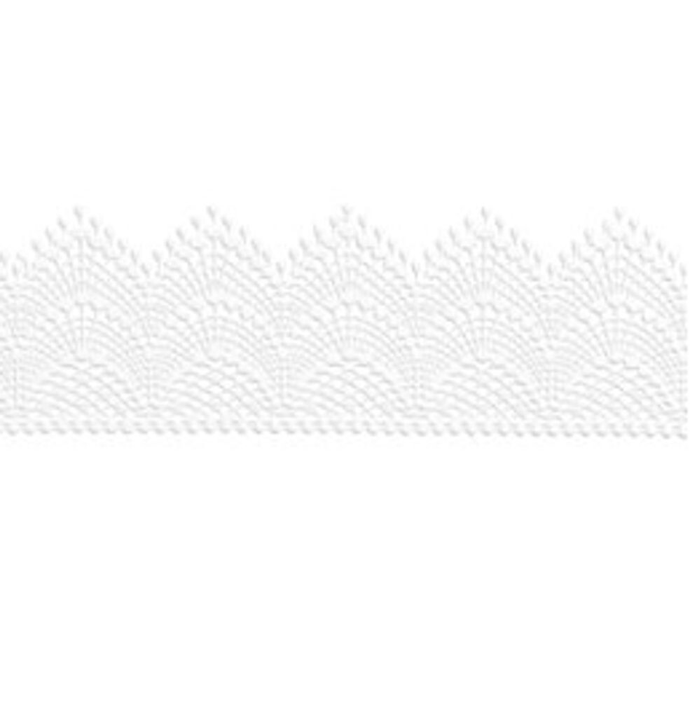 Cukrová krajka bílá - šířka 8 cm - K-Decor