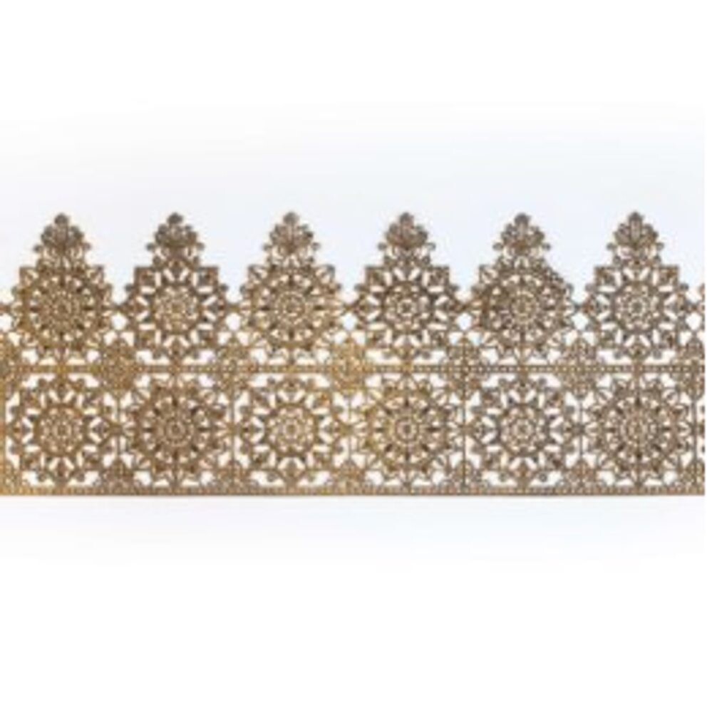 Cukrová krajka na dort – zlatá - šířka 8 cm - K-Decor