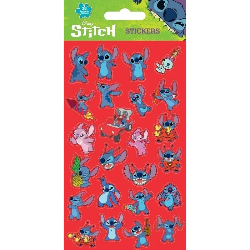 Lilo a Stitch samolepky červené
