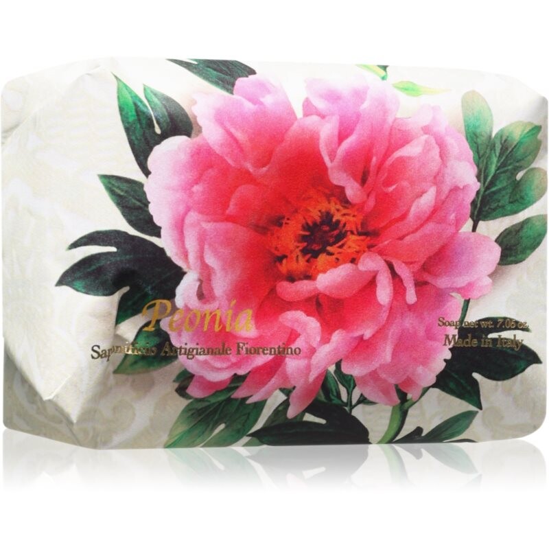 Saponificio Artigianale Fiorentino Peony přírodní tuhé mýdlo 200 g