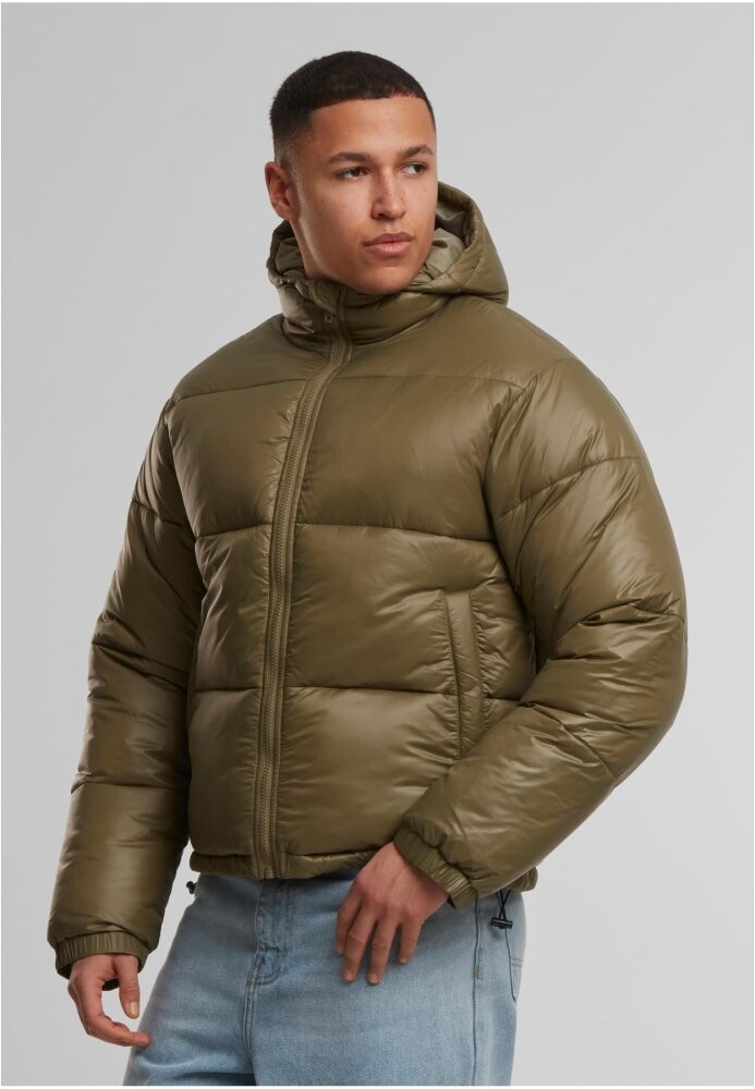 Shiny Puffer Jacket With Hood - tiniolive L