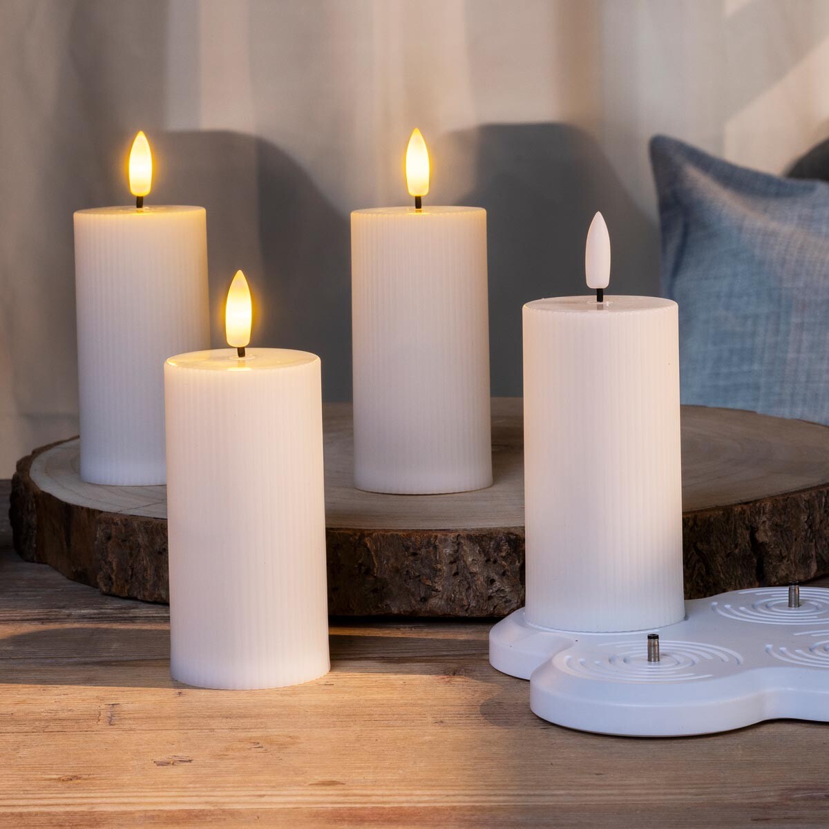 Nabíjecí LED svíčky, 4 kusy