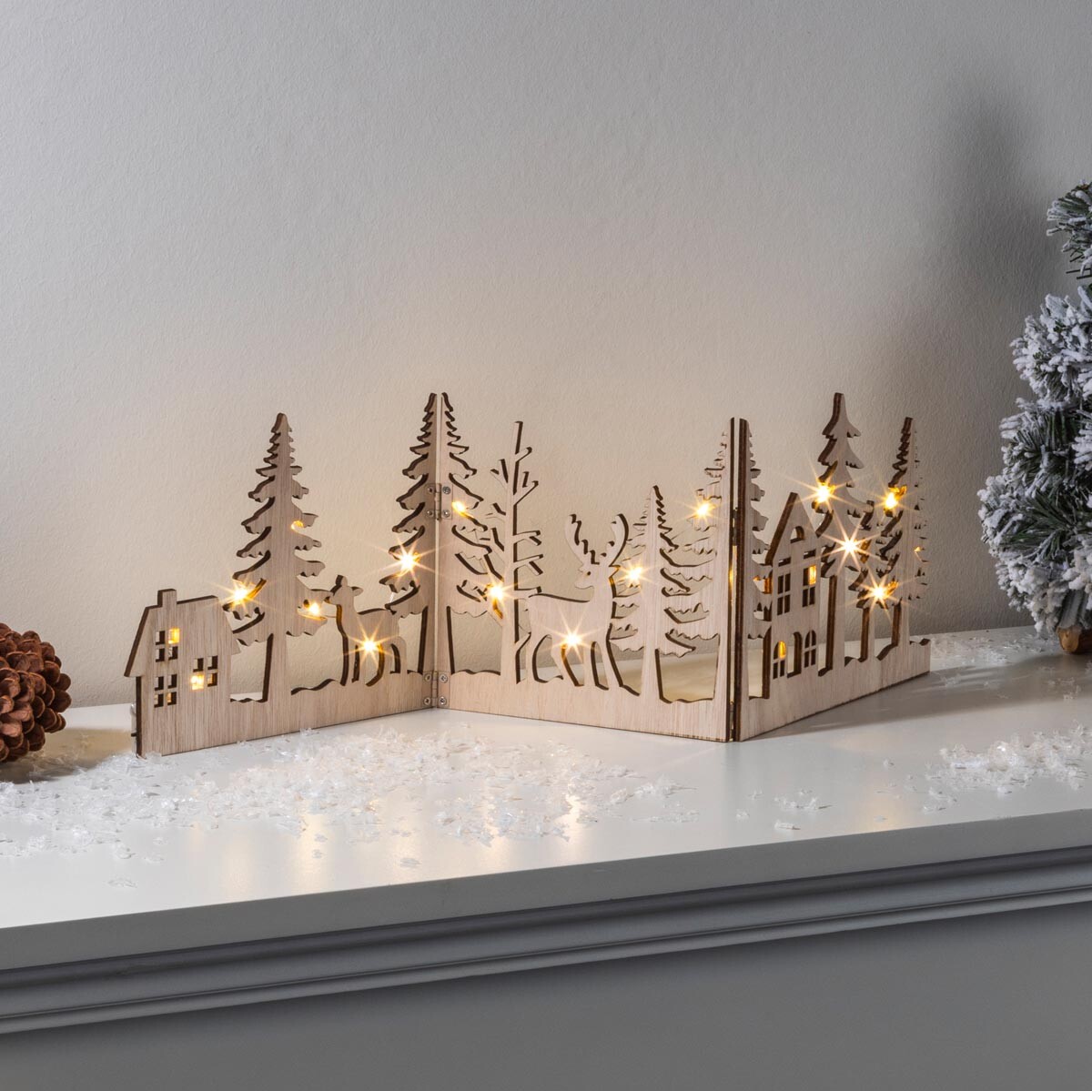 LED Dekorace Zimní les