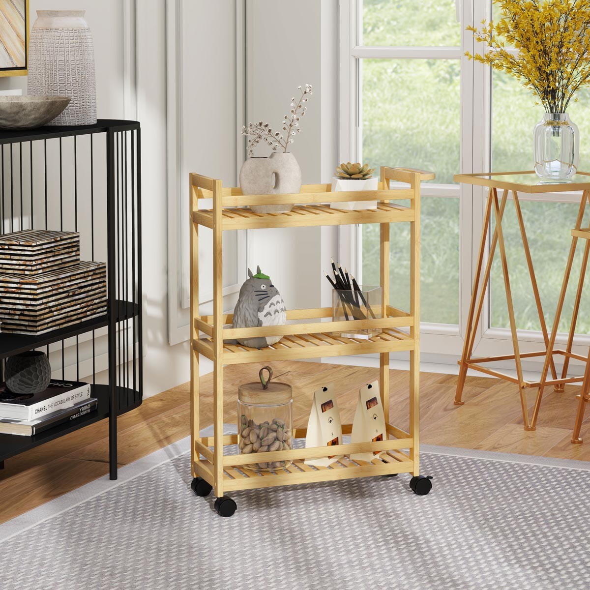 Servírovací stolek, bambus