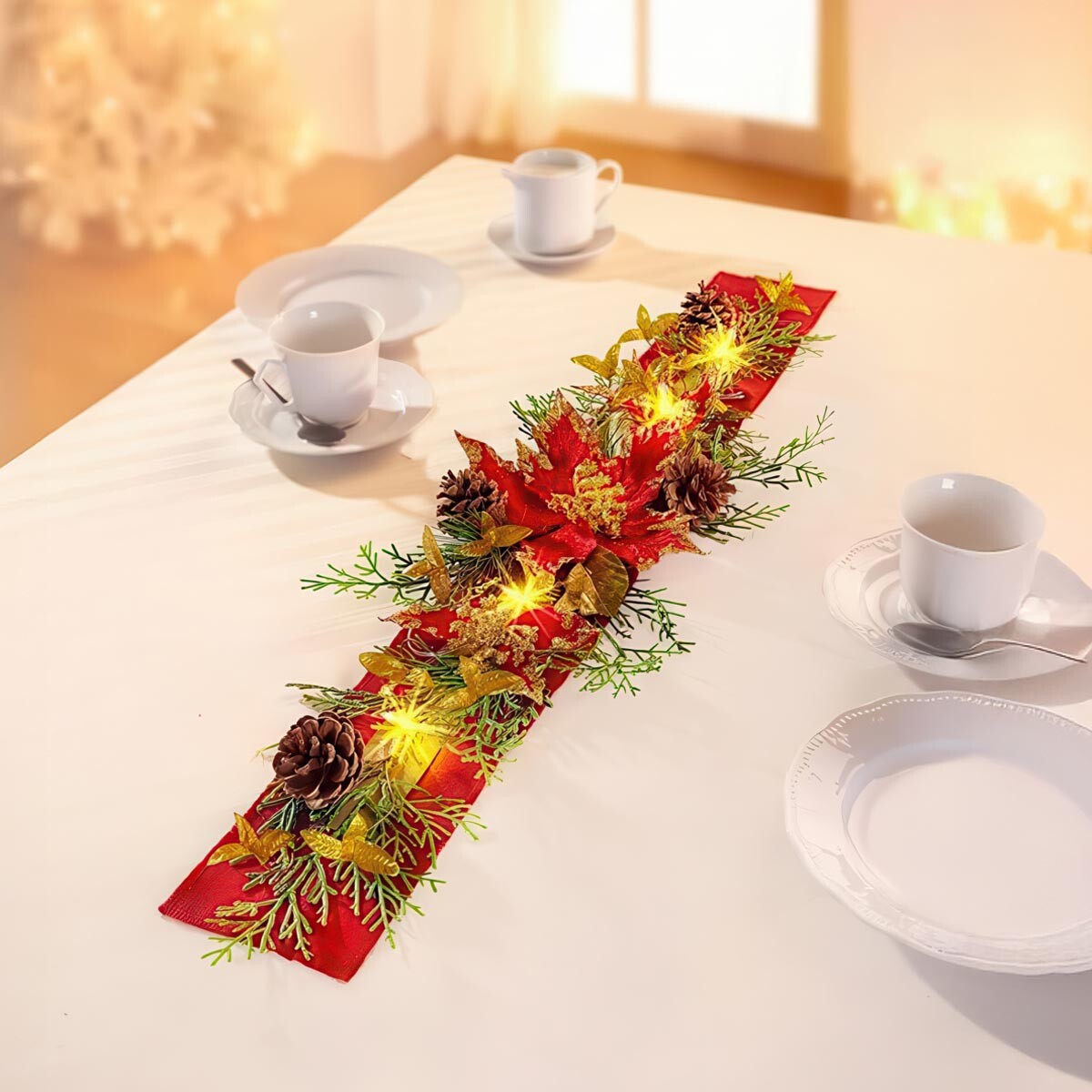 LED Běhoun na stůl Vánoční hvězda