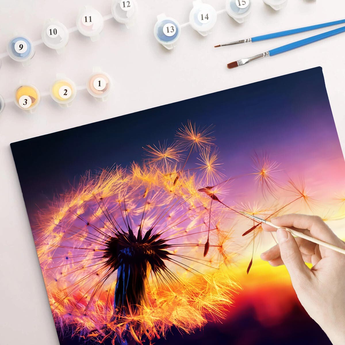 Malování podle čísel Pampeliška na konci léta