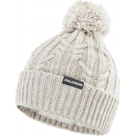 Salomon Ivy Beanie whisper white C26303 dámská pletená zimní čepice s vnitřní čelenkou