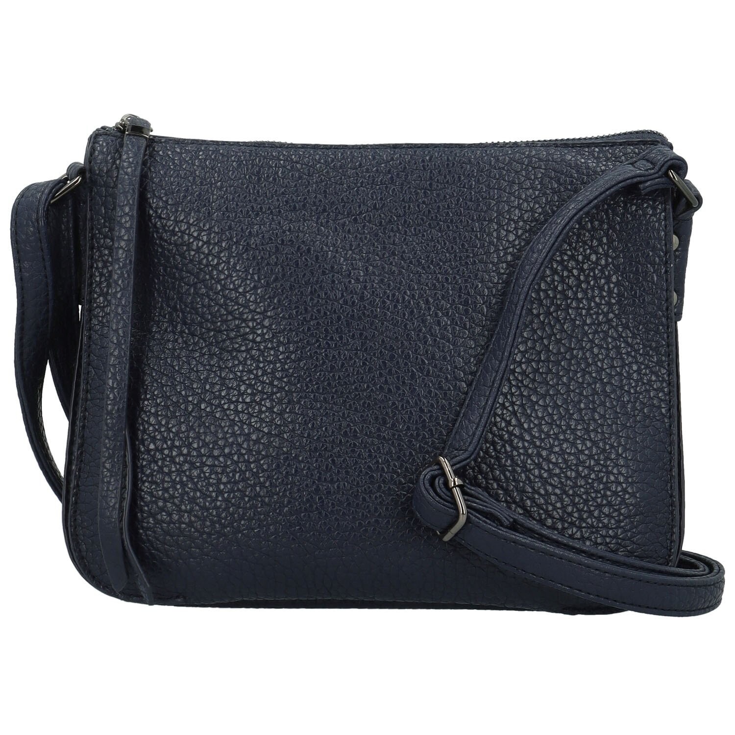 Trendy dámská koženková crossbody kabelka Maewa, tmavě modrá