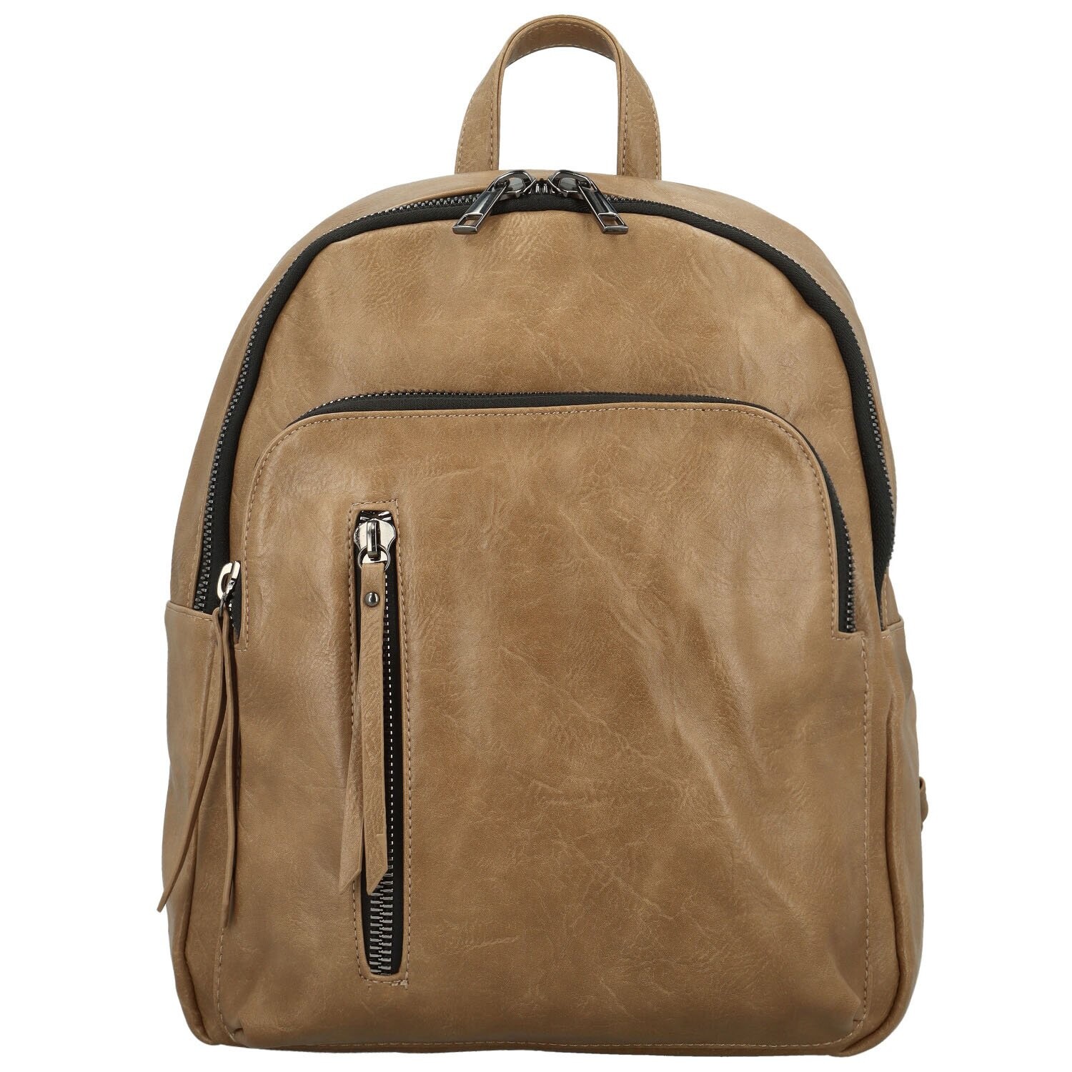 Trendy dámský koženkový kabelko-batoh Olefir, khaki