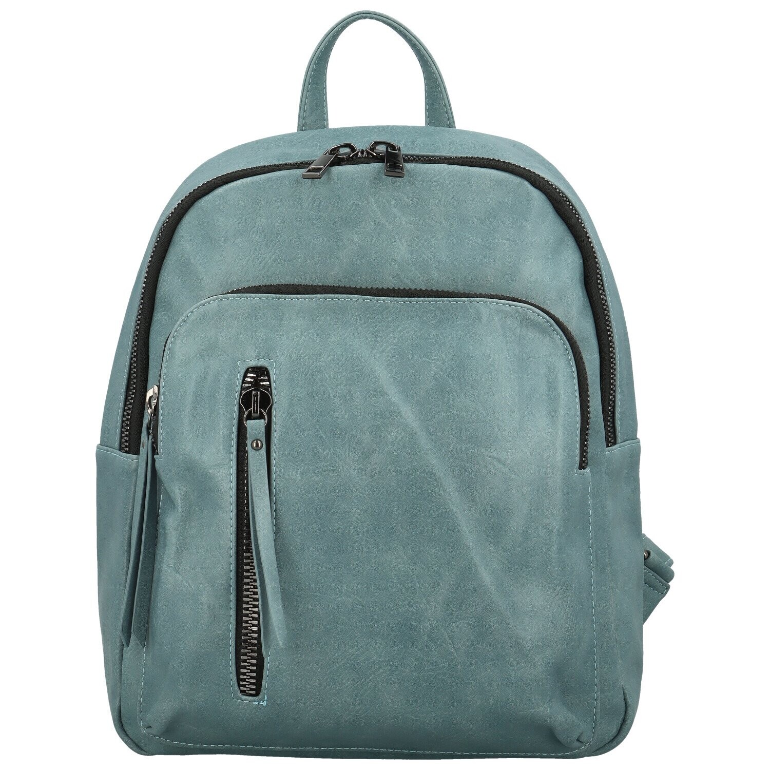 Trendy dámský koženkový kabelko-batoh Olefir, džínově modrý