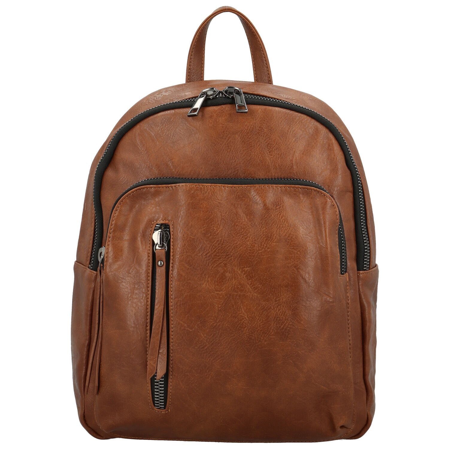 Trendy dámský koženkový kabelko-batoh Olefir, hnědý