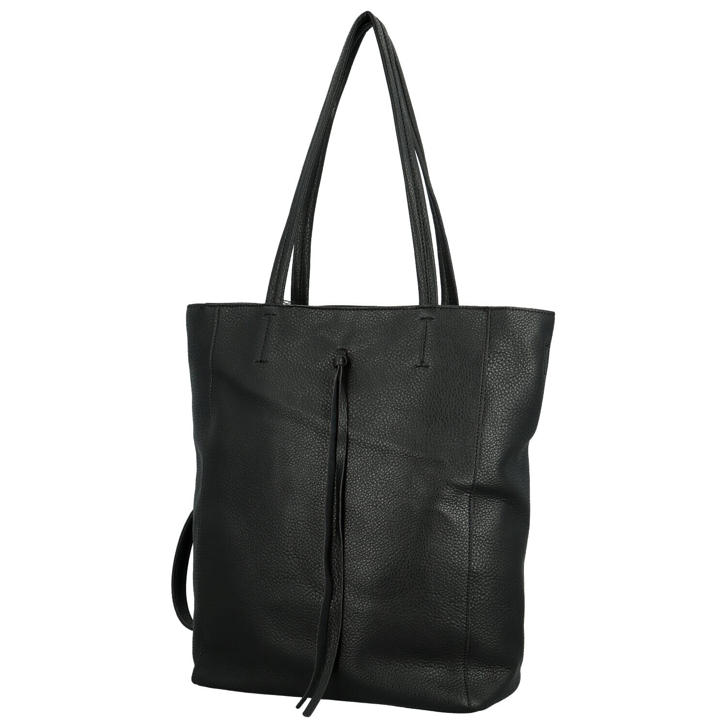 Stylový dámský koženkový set kabelek Kenza, černý