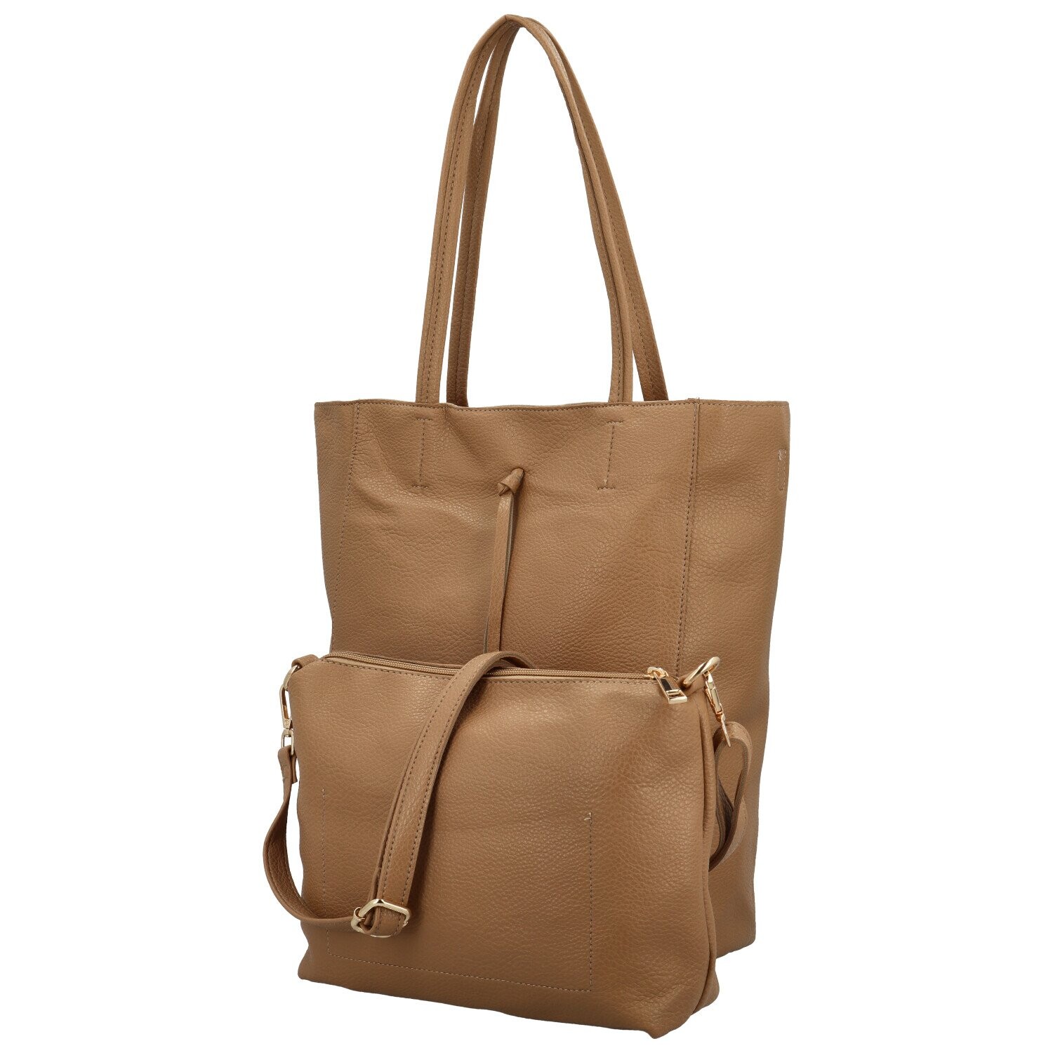 Stylový dámský koženkový set kabelek Kenza, khaki